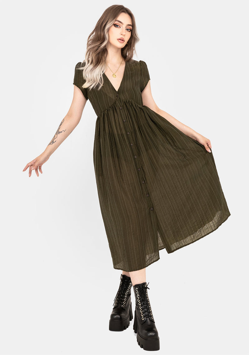 Infinity Button Up Midaxi Dress