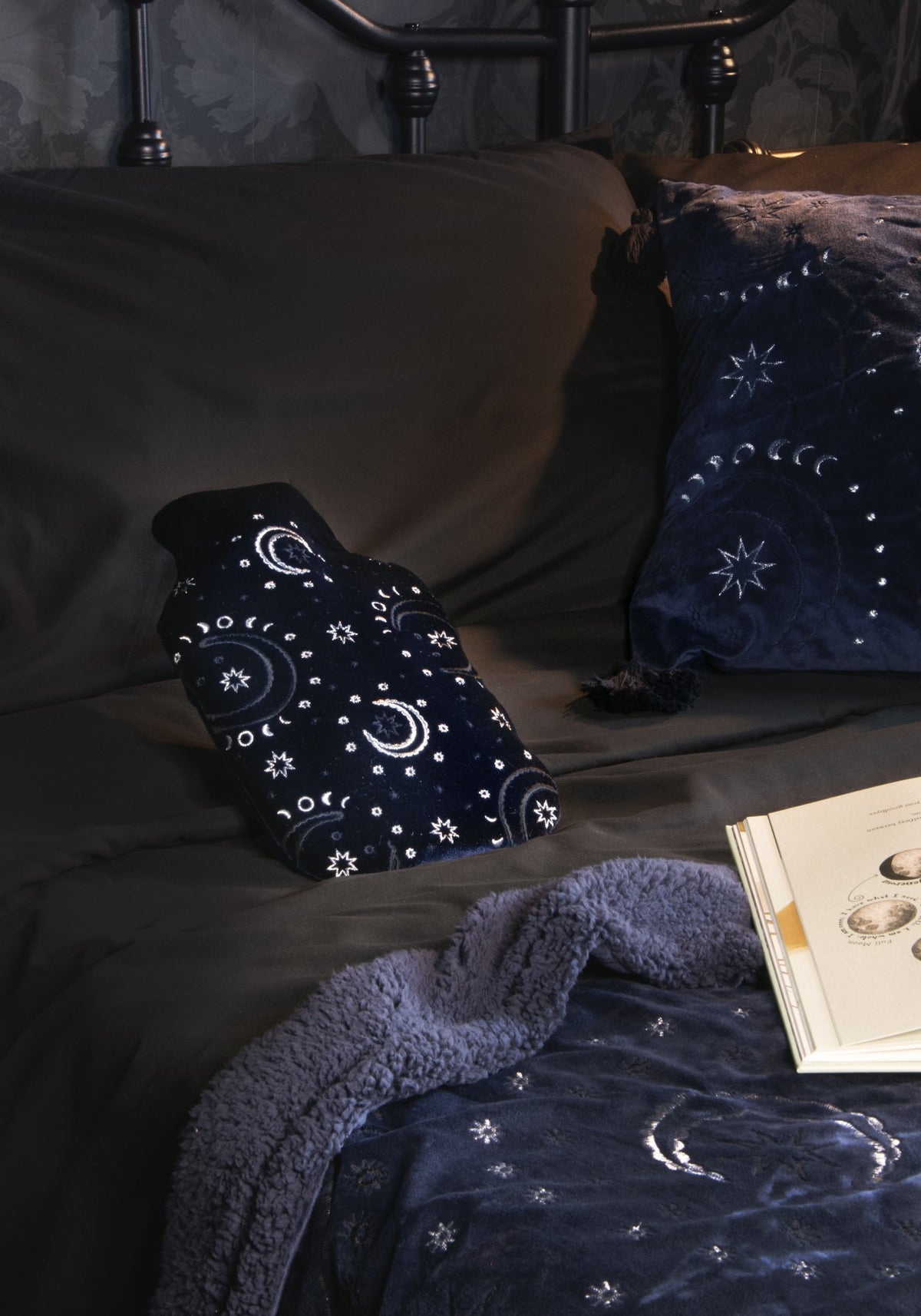 Monarlo Celestial Embroidered Hot Water Bottle