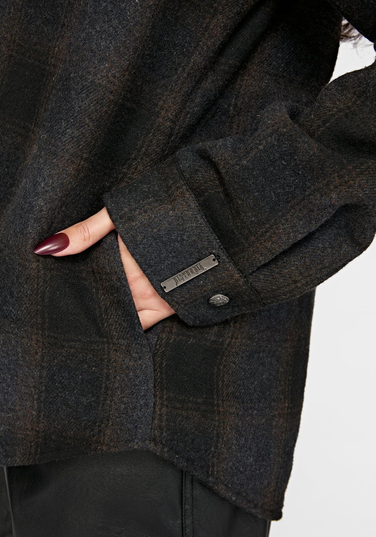 Marceline Hooded Pocket Check Shacket
