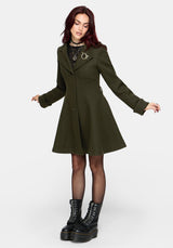 Cyrene Belted Removable Hood Coat