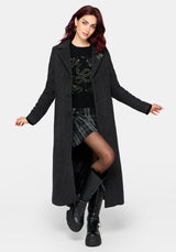 Albina Snake Pin Longline Coat