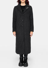 Albina Snake Pin Longline Coat