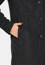 Albina Snake Pin Longline Coat