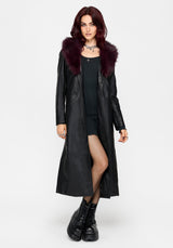Effina Fur Collar Longline Coat