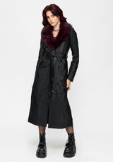 Effina Fur Collar Longline Coat