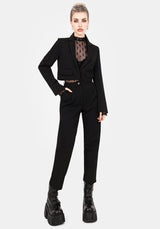 Mona Embroidered Crop Blazer