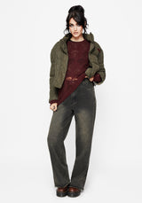 Sylvia Embroidered Knit Bomber Jacket