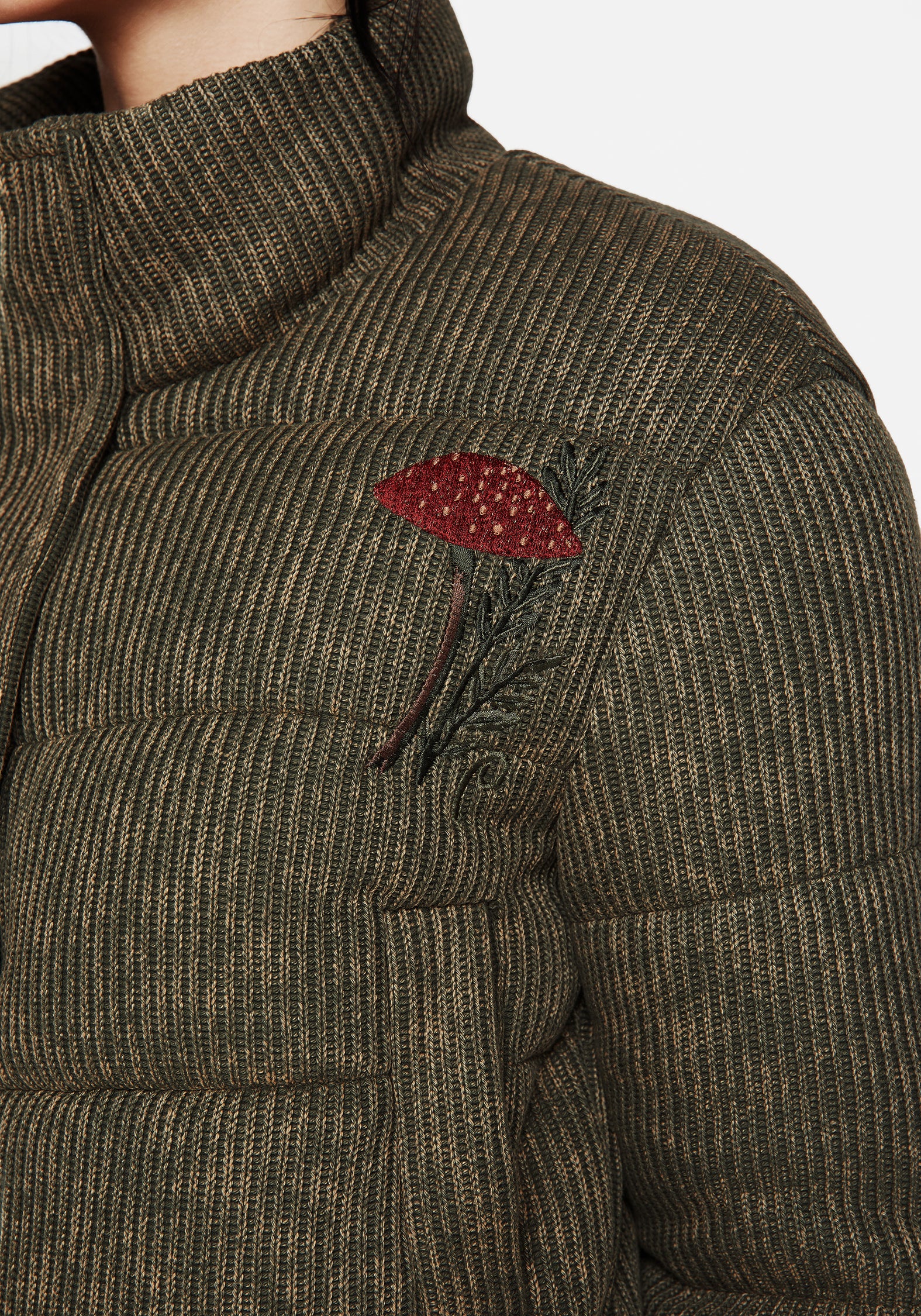 Sylvia Embroidered Knit Bomber Jacket