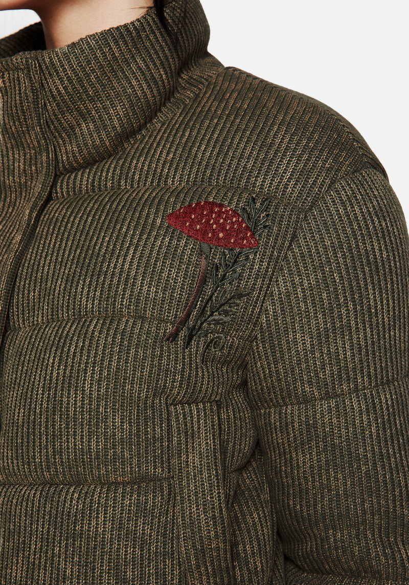 Sylvia Embroidered Knit Bomber Jacket