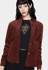 Terracotta Check Cord Shirt