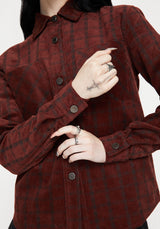 Terracotta Check Cord Shirt