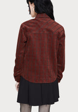Terracotta Check Cord Shirt