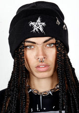 Pentagram Beanie Black