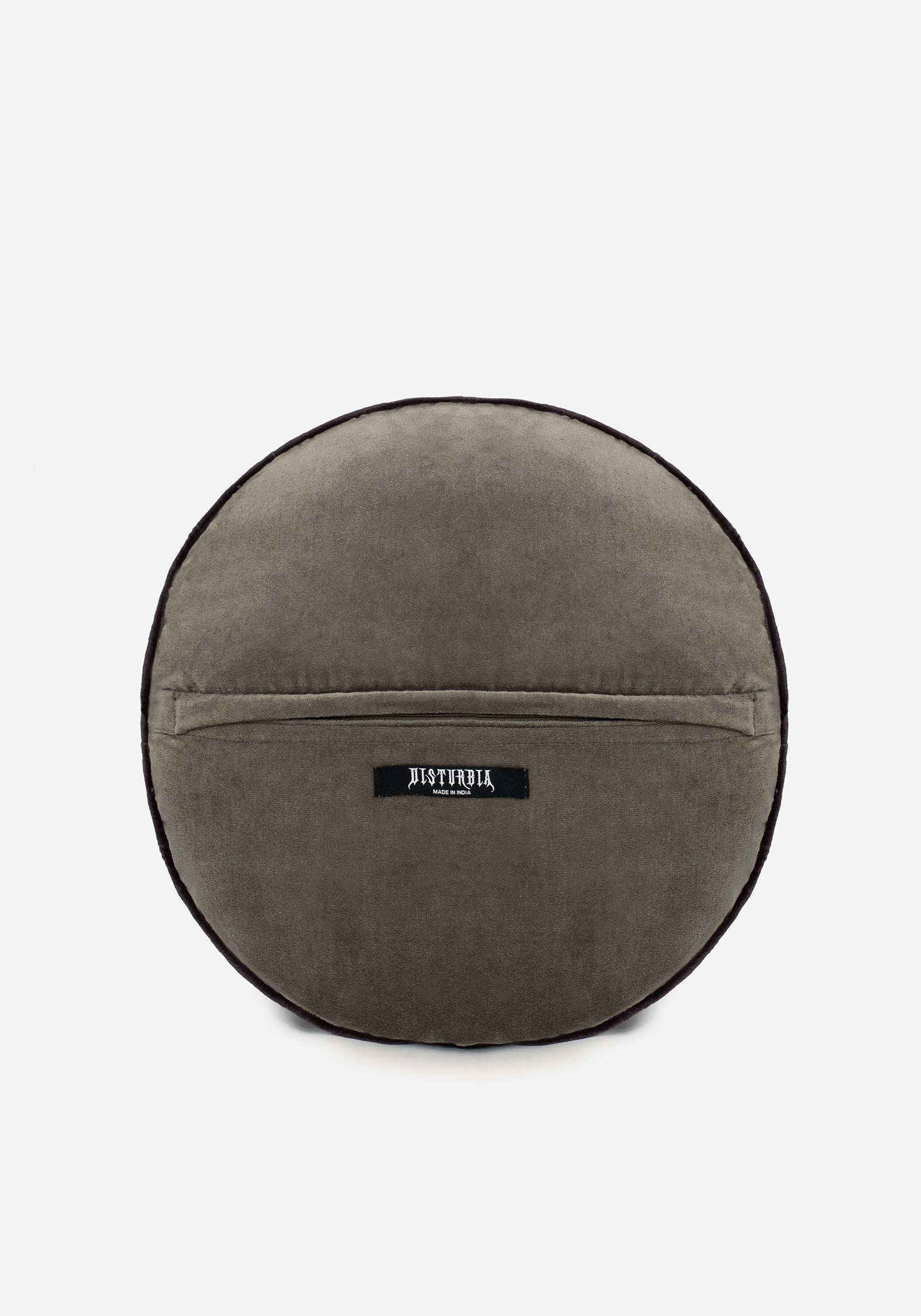 Opora Embroidered Floral Moon Round Cushion