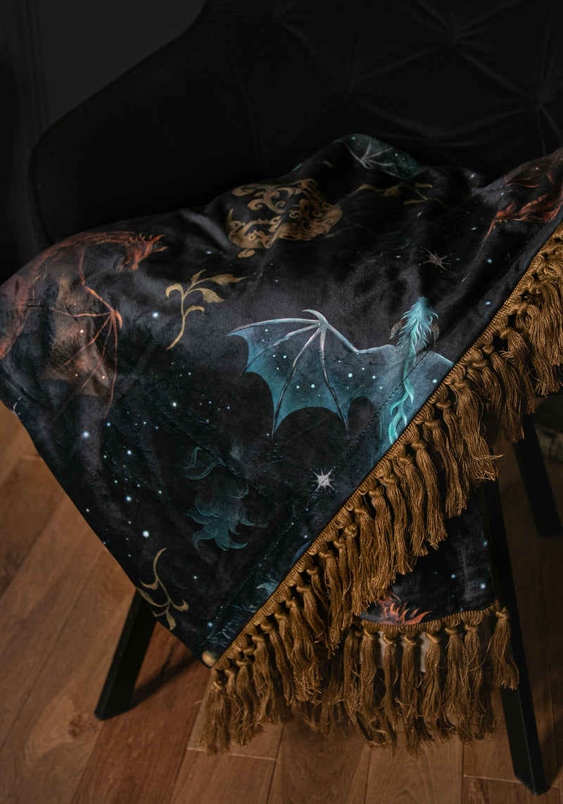 Phoenix Dragon Velvet Blanket
