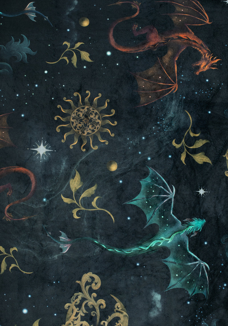 Phoenix Dragon Velvet Blanket