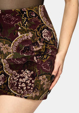 Effie Baroque Mini Shift Skirt