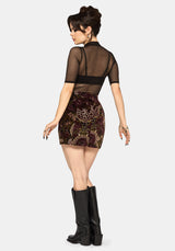 Effie Baroque Mini Shift Skirt