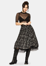 Rhoswen Double Layered Check Hitched Skirt