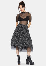 Rhoswen Double Layered Check Hitched Skirt