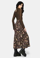 Faela Fairy Print Bias Cut Midaxi Skirt EU 34