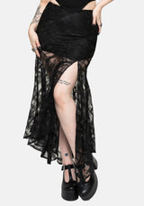 Lucie Lace Asymmetric Hanky Maxi Skirt