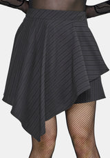 Allie Stripe Hanky Hem Mini Skirt