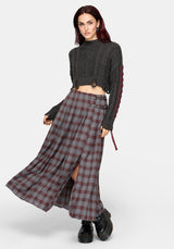 Aimil Check Midaxi Skirt