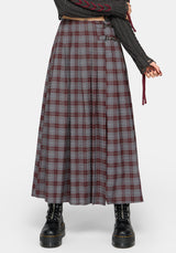 Aimil Check Midaxi Skirt