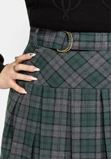 Daria Check Pleated Midaxi Skirt EU 34