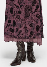 Equinox Flocked Midaxi Skirt