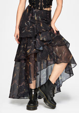 Ember Chiffon Ruffle Maxi Skirt