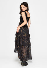 Ember Chiffon Ruffle Maxi Skirt
