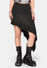 Kayla Stripe Asymmetric Mini Skirt