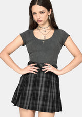 Bramble Buckled Mini Skirt - Dark Green