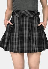Bramble Buckled Mini Skirt - Dark Green