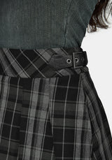 Bramble Buckled Mini Skirt - Dark Green