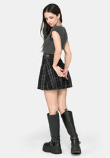 Bramble Buckled Mini Skirt - Dark Green