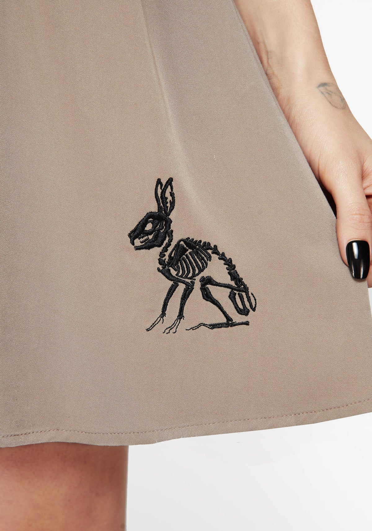 Hester Embroidered Button Up Mini Dress
