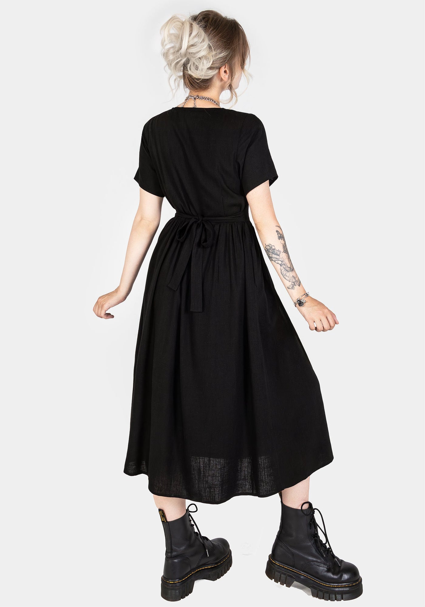 Disturbia | Rowan Linen Button Up Midi Dress