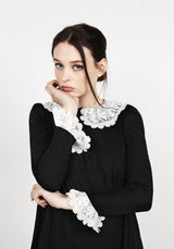 Gloaming Lace Collar Linen Dress