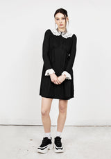 Gloaming Lace Collar Linen Dress