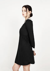 Gloaming Lace Collar Linen Dress