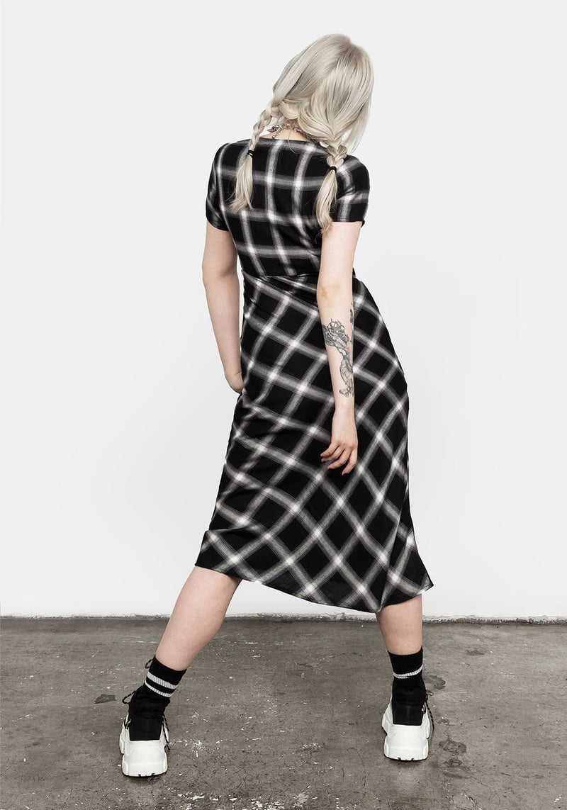 SINGLES BIAS CUT MIDI DRESS