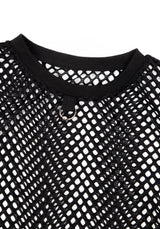Binding Wide Mesh Oversized Tee