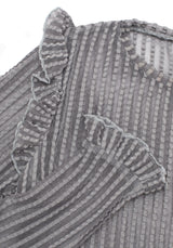MOURNING RUFFLE TOP GHOST GREY