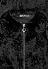 Foxy Zip Up Velour Flared Jumpsuit