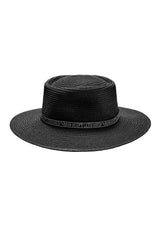 RUNE EMBROIDERY BOATER HAT