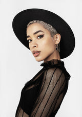 RUNE EMBROIDERY BOATER HAT