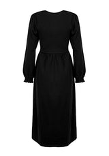 DOLLSOME BUTTON DOWN JERSEY MIDI DRESS